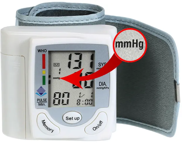 Máy đo huyết áp sử dụng đơn vị đo mmHg