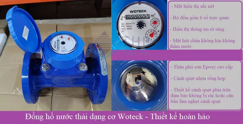 Đồng hồ đo nước thải Woteck - Thiết kế hoàn hảo