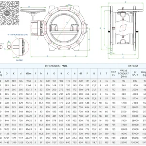 Bản vẽ van bướm lệch tâm FAF 3800